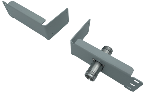 Microlab MCC300-BKT-XRM-4F extended L-bracket with 4.3-10 pass-through
