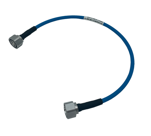 Microlab MCCJ-ME-ME-15 4.3-10 male to male low-PIM jumper, 15 inch, blue jacket